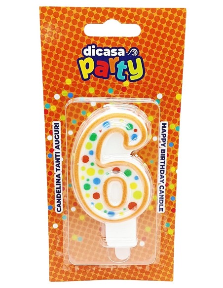 Dicasa Candelina Buon Compleanno - Numero 6
